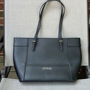 Black Guess Classic Tote Bag